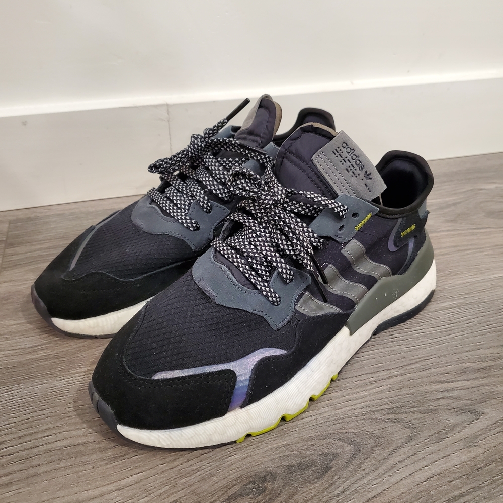 Adidas Mens 6 Black Nite Jogger Sneakers Like New Womens 7.5